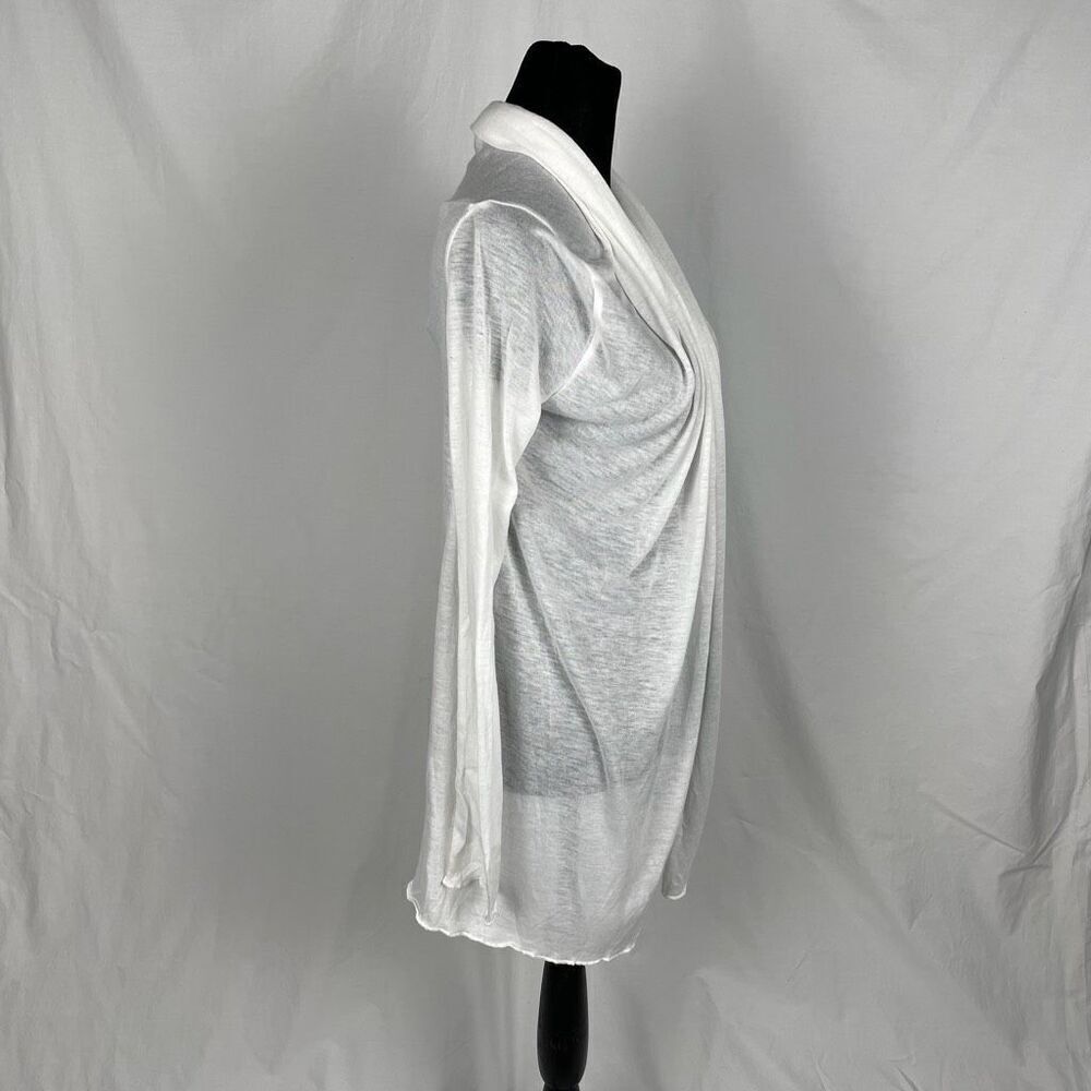BCBGMaxAzria NWT White Gauzy Knit Open Front Cardigan - Women’s XS - Picture 2 of 6